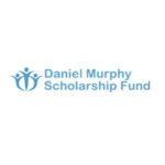 A blue and white logo of the daniel murphy scholarship fund.