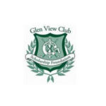 A green and white logo of the glen view club.
